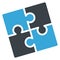 Convolution puzzle, game Vector icon which can easily modify