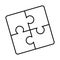 Convolution puzzle, game Vector icon which can easily modify