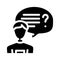 convversation customer testimonial glyph icon vector illustration