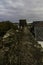 Conwy Town Walls, top of wall looking towards one of the towers, portrait