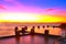 Coogee beach rock pool colourful sunrise.