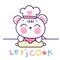 Cook Bear cartoon clipart fun cub animal cute vector kawaii character
