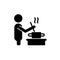 Cook black glyph icon