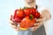 Cook Blogger Holding Red Vegetables Assortment