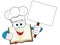 Cook book mascot blank banner