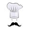 Cook/ Chef hat, moustache - illustration/ clipart