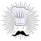 Cook/ Chef hat, moustache - illustration/ clipart