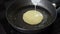 Cook fries pancakes in a pan on an induction cooker