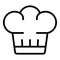 Cook hat icon outline vector. Meat pork