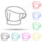 Cook hat multi color set icon. Simple thin line, outline vector of hats icons for ui and ux, website or mobile application