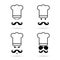 Cook icon with mustache vector