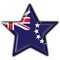 Cook island button flag star shape