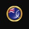 Cook Islands flag Golden button