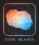 Cook Islands map design.