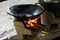 Cook on pan at the charcoal brazier