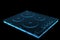 Cook Plate 3D rendered xray blue