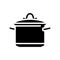 cook pot cooking glyph icon vector illustration