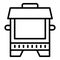 Cook smoke equipment icon, outline style