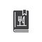 Cookbook or cookery book icon vector