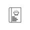 cookbook, food magazine, food recipe book icon. Element of kitchen utensils icon for mobile concept and web apps. Detailed