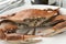 Cooked blue crab