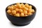 Cooked chick peas in a bowl