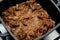 cooked chicken livers, gizzards and hearts, selective focus of fresh liver, gizzard and heart of chickens full of protein in a