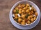 Cooked chickpeas or grams dish, also known as garbanzo beans or egyptian peas