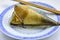 Cooked Chinese zongzi placed in white plate