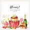 Cooked festive food birthday holiday background