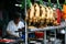 Cooked Foods hang on the roadside stall