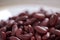 cooked kidney beans on a wood background