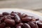 cooked kidney beans on a wood background