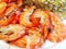 Cooked prawns