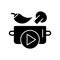 Cookery show black glyph icon