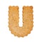 Cookie alphabet symbol - U