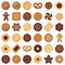 Cookie and biscuit vector illustration