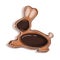 Cookie bunny with chocolate decoration