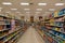 Cookie, canned and packaged goods  department at a grocery store