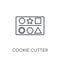 cookie cutter linear icon. Modern outline cookie cutter logo con