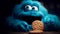 Cookie Delight: Blue Fluffy Buddy\\\'s Sweet Surprise