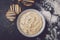 Cookie dough, chocolate biscuits, preparing dough for baking