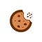 Cookie flat vector icon. Chip biscuit illustration. Dessert food