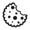 Cookie icon on white background