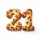 Cookie Number 21 On White Background - Beeple Style