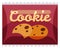 Cookie pack cartoon icon. Sweet snack bag