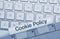 Cookie policy - Inscription on Blue Keyboard Key