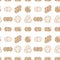 Cookie seamless pattern. Oatmeal sugar bitten cookies print