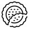 Cookie shape icon outline vector. Food biscuit