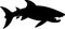 cookiecutter shark Black Silhouette Generative Ai